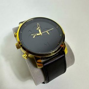 MVMT Chrono Black and Gold Watch